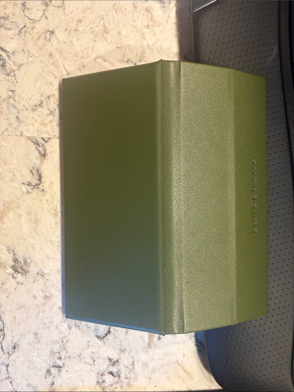 Longchamp Olive Green Eyewear Case with Embossed Logo - Picture 5 of 5